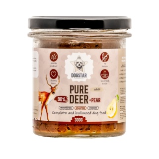 DOGSTAR Pure Deer - karma mokra dla psa jeleń z gruszką - 300g