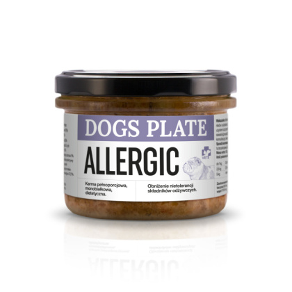 Dogs Plate Vet Allergic - gotowana karma dla psa z koniną - 180g