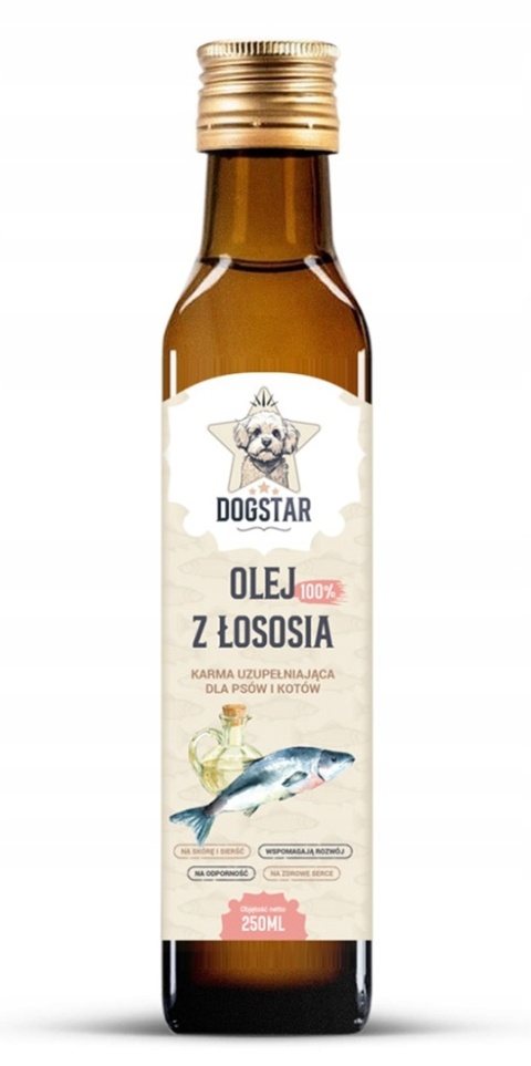 Dogstar – Olej z łososia dla psa i kota – 250 ml Dogstar – Olej z łososia dla psa i kota – 250 ml
