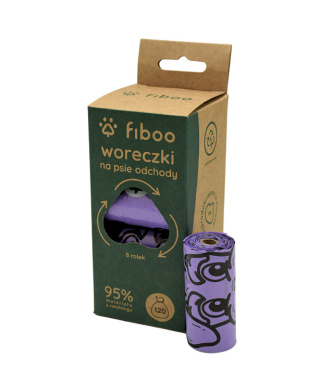 FIBOO – 120 szt – Woreczki na psie odchody – 95% RECYKLAT