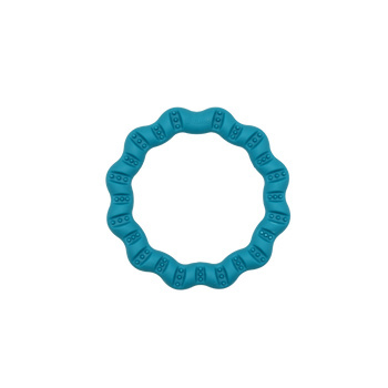 FIBOO Fringoo Mini – ekologiczne ringo i szarpak dla małego psa 2w1 - niebieskie (ø 12 cm)