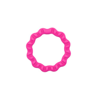 FIBOO Fringoo Mini – ekologiczne ringo i szarpak dla małego psa 2w1 - różowe (ø 12 cm)