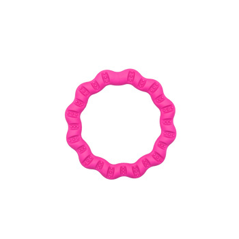 FIBOO Fringoo Mini – ekologiczne ringo i szarpak dla małego psa 2w1 - różowe (ø 12 cm)