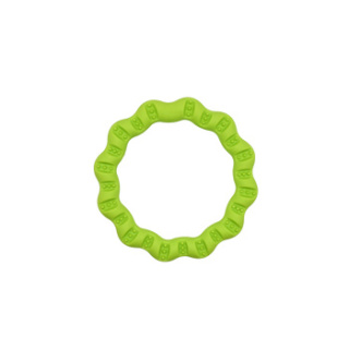 FIBOO Fringoo Mini – ekologiczne ringo i szarpak dla małego psa 2w1 - zielone (ø 12 cm)