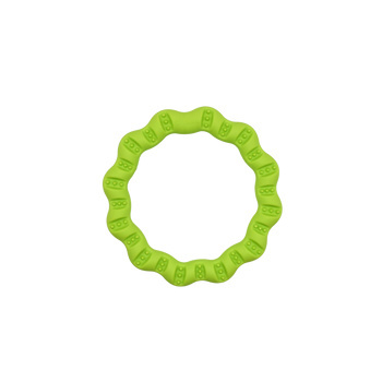 FIBOO Fringoo Mini – ekologiczne ringo i szarpak dla małego psa 2w1 - zielone (ø 12 cm)