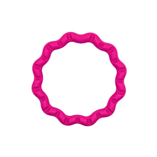 FIBOO Fringoo – ekologiczna zabawka ringo i szarpak 2w1 dla psów – różowe (ø 18 cm)