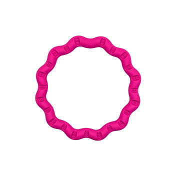 FIBOO Fringoo – ekologiczna zabawka ringo i szarpak 2w1 dla psów – różowe (ø 18 cm)