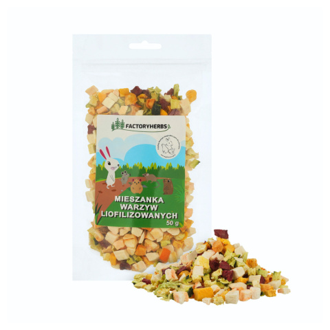 Factory Herbs – Mieszanka warzyw liofilizowanych dla psa 50 g Factory Herbs – Mieszanka warzyw liofilizowanych dla psa 50 g