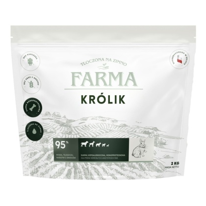 Farma Adult - karma dla psa Tłoczona na Zimno - Królik - 2kg