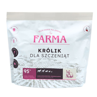 Farma – karma dla szczeniąt tłoczona na zimno – królik – 2 kg