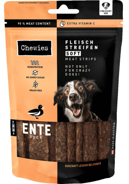 Fleischstreifen Soft Mini – Miękkie paski mięsne z kaczki dla psa – 70g