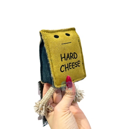 GREEN & WILD'S Hard Cheese - skórzana zabawka dla psa - serek