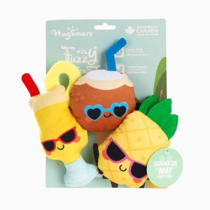 HUG SMART – 3 mini zabawki dla psa – Pinacolada