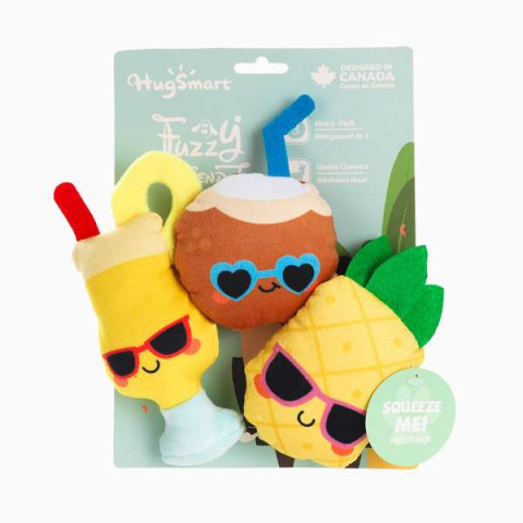 HUG SMART – 3 mini zabawki dla psa – Pina Colada HUG SMART – 3 mini zabawki dla psa – Pina Colada