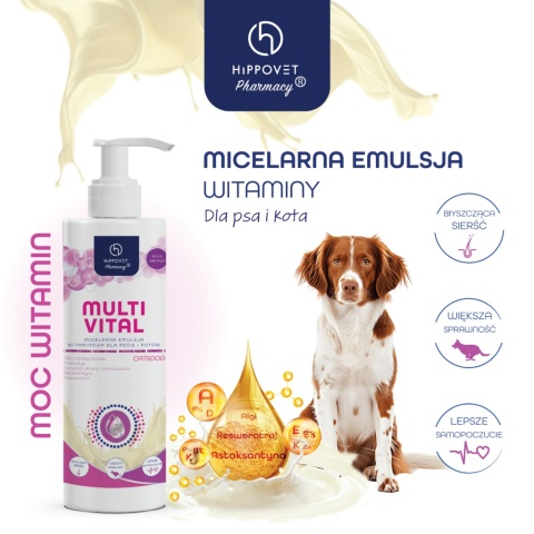 Hippovet Pharmacy MultiVital – emulsja witaminowa dla psów i kotów (250 ml) Hippovet Pharmacy MultiVital – emulsja witaminowa dla psów i kotów (250 ml)