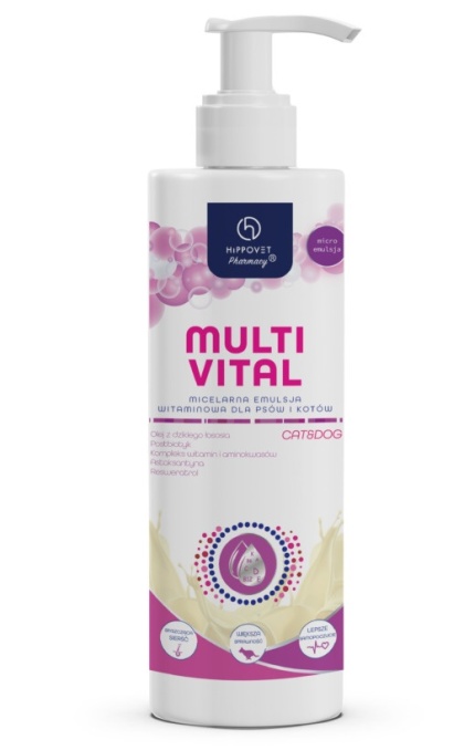 Hippovet Pharmacy MultiVital – emulsja witaminowa dla psów i kotów (250 ml)