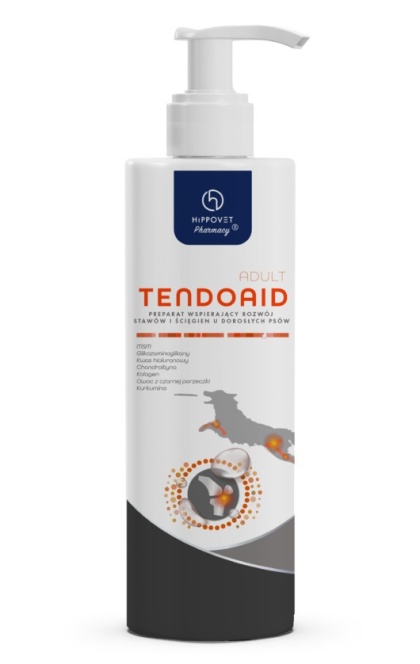 Hippovet Pharmacy – TendoAid Adult – wsparcie stawów psów dojrzałych – 250ml