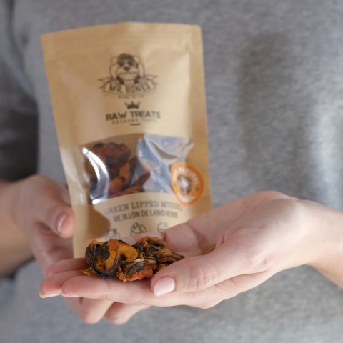 Mr. Bones – Surowe przysmaki z małży zielonowargowych – 45 g Mr. Bones – Surowe przysmaki z małży zielonowargowych – 45 g