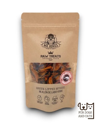 Mr. Bones – Surowe przysmaki z małży zielonowargowych – 45 g