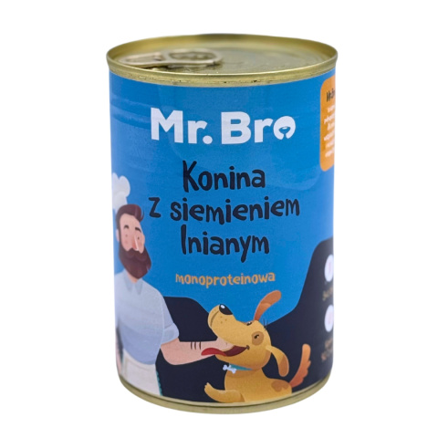 Mr.Bro - karma mokra dla psa - Konina z Siemieniem lnianym 400g Mr.Bro - karma mokra dla psa - Konina z Siemieniem lnianym 400g