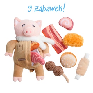 Nocciola Zabawka węchowa dla psa - norka dla psa 9-w-1 ŚWINKA