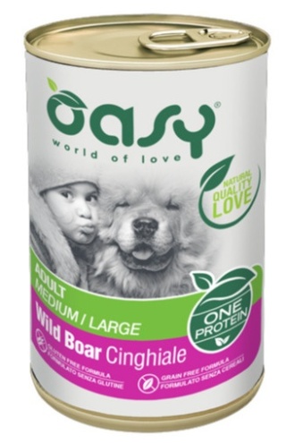 OASY ONE PROTEIN ADULT- karma monobiałkowa dla psa - dzik - 400g