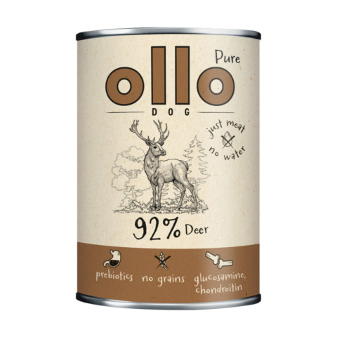 OLLO Pure Deer - karma mokra dla psa - jeleń - 400g