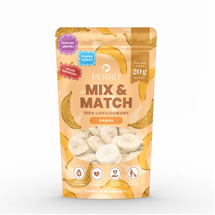 PERRO MIX & MATCH Banan – Przysmaki liofilizowane dla psa 20g