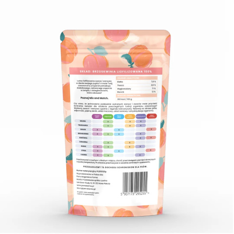PERRO - MIX & MATCH Brzoskwinia - Przysmaki liofilizowane dla psa 15g PERRO - MIX & MATCH Brzoskwinia - Przysmaki liofilizowane dla psa 15g