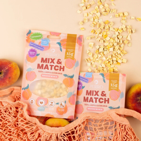 PERRO - MIX & MATCH Brzoskwinia - Przysmaki liofilizowane dla psa 15g PERRO - MIX & MATCH Brzoskwinia - Przysmaki liofilizowane dla psa 15g
