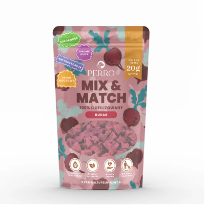 PERRO MIX & MATCH – Burak – Przysmaki liofilizowane dla psa (20g)