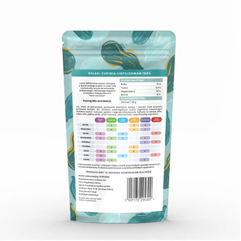 PERRO MIX & MATCH Cukinia – Przysmaki liofilizowane dla psa 20g PERRO MIX & MATCH Cukinia – Przysmaki liofilizowane dla psa 20g