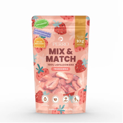PERRO MIX & MATCH Truskawka – Przysmaki liofilizowane dla psa 10g