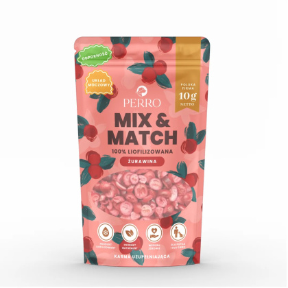 PERRO MIX & MATCH Żurawina - Przysmaki liofilizowane dla psa 10g