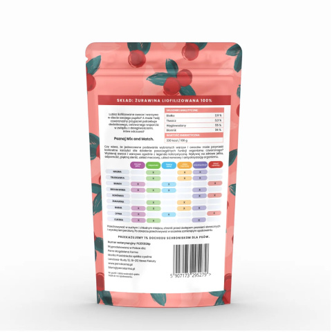 PERRO MIX & MATCH Żurawina - Przysmaki liofilizowane dla psa 10g PERRO MIX & MATCH Żurawina - Przysmaki liofilizowane dla psa 10g