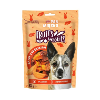 Pan Mięsko - Fruits & Veggies - Batat z królikiem - Przysmak dla psa - 100g