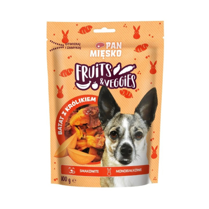 Pan Mięsko - Fruits & Veggies - Batat z królikiem - Przysmak dla psa - 100g