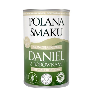 Polana Smaku - Daniel z borówkami - karma mokra dla psa - 400g