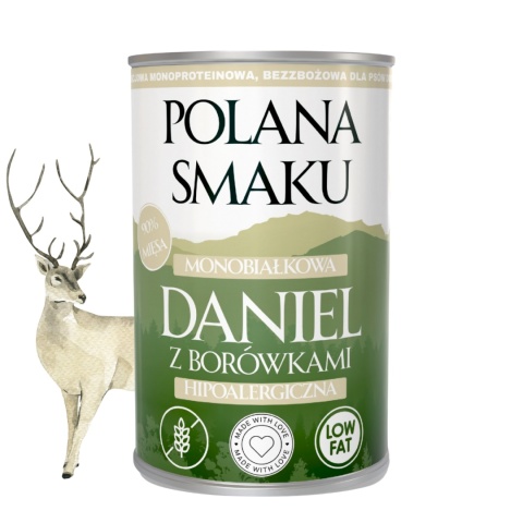 Polana Smaku - Daniel z borówkami - karma mokra dla psa - 400g Polana Smaku - Daniel z borówkami - karma mokra dla psa - 400g
