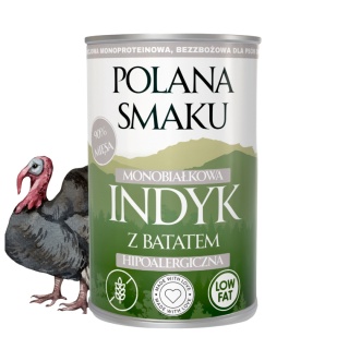 Polana Smaku - Indyk z batatem - karma mokra dla psa - 400g