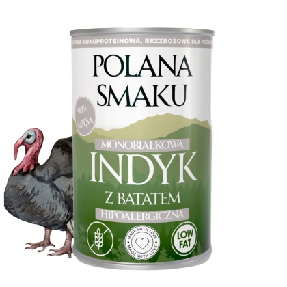 Polana Smaku - Indyk z batatem - karma mokra dla psa - 400g