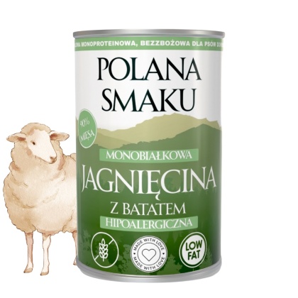 Polana Smaku- Jagnięcina z batatami - karma mokra dla psa - 400g