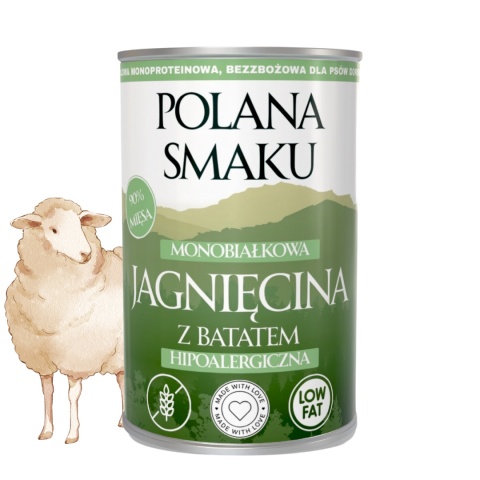 Polana Smaku- Jagnięcina z batatami - karma mokra dla psa - 400g