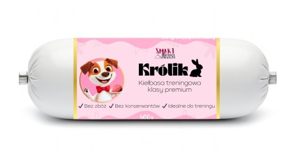 Smaki Prezesa - kiełbaska treningowa dla psa - królik - 400g
