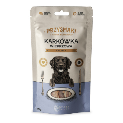 Przysmaki "Z Pańskiego Stołu" - Karkówka wieprzowa dla psa - 75 g