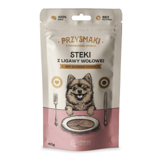 Przysmaki "Z Pańskiego Stołu" - Steki z ligawy wołowej dla psa - 40g