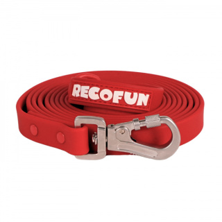 RecoFun Smycz treningowa dla psa PVC - czerwona - 5 metrów