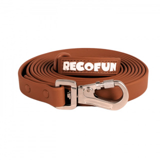 RecoFun Smycz treningowa dla psa PVC - brązowa - 5 metrów