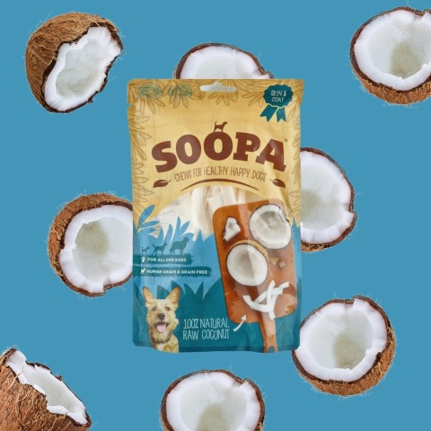 SOOPA Chews Coconut – wege przysmak dla psa - KOKOS -100g SOOPA Chews Coconut – wege przysmak dla psa - KOKOS -100g