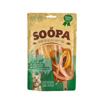SOOPA Chews Papaya – Przysmaki z papai do żucia dla psów - 100 g